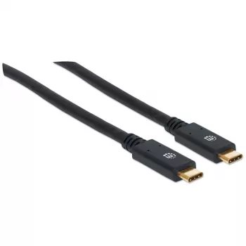 Kabel USB-C Manhattan USB315CC2M 2m Męski do Męskiego Czarny