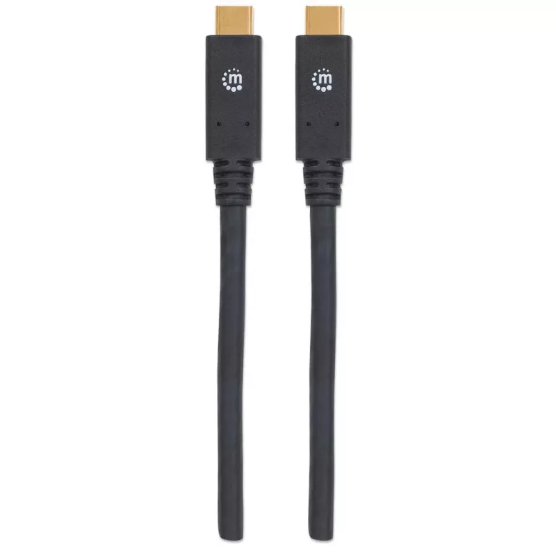 Kabel USB-C Manhattan USB315CC2M 2m Męski do Męskiego Czarny