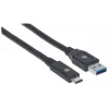 Kabel USB-C na USB-A Manhattan 354981 3 m męski na męski