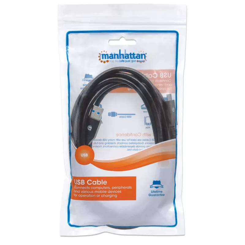 Kabel USB-C na USB-A Manhattan 354981 3 m męski na męski