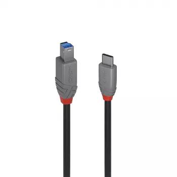 Kabel Lindy USB 3.2 Typ C na B, 1 m, linia Anthra