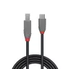 Kabel Lindy USB 3.2 Typ C na B, 1 m, linia Anthra