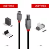 Kabel Lindy 1 m USB 2.0 Typ C na B, Anthra Line
