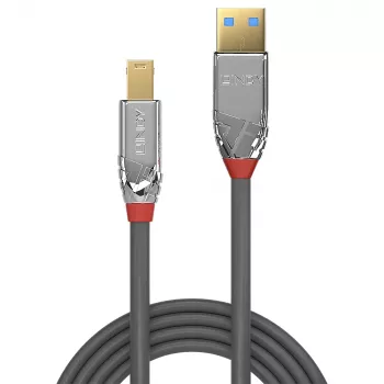 Lindy 2m USB 3.2 Type A to B kabel, 5Gbps, Cromo Line