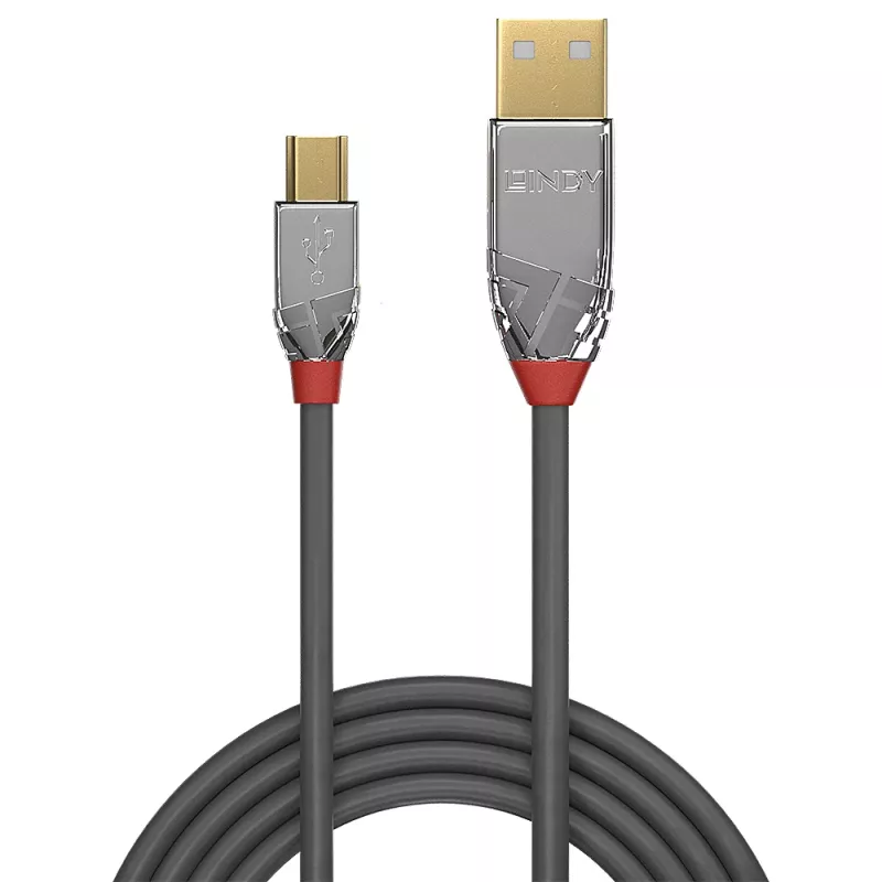 Kabel Lindy 3m USB 2.0 Typ A na Mini-B, Linia Cromo