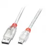 Kabel Lindy 2m USB 2.0 - Typ A na Mini-B, przezroczysty