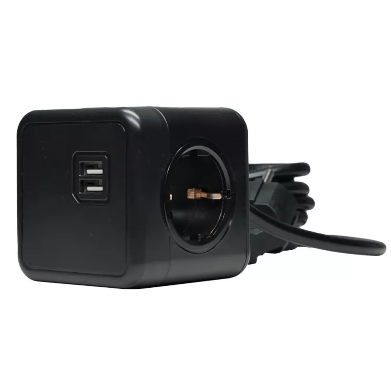 Microconnect GRUCUBE2USB-B3 listwa zasilająca 3 m 3 gniazda AC Wewnętrzna Czarny