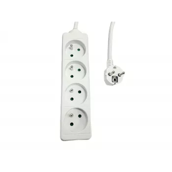 Listwa zasilająca MicroConnect MC-PS040150FRW — 4-gniazdowa, gniazda typu francuskiego