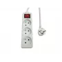 Listwa zasilająca MicroConnect MC-PSOO030150FRW 3-gniazdowa z indywidualnymi przełącznikami wł./wył.