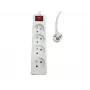 Listwa zasilająca MicroConnect MC-PSOO040500FRW — 4-gniazdowa z indywidualnymi przełącznikami On/Off