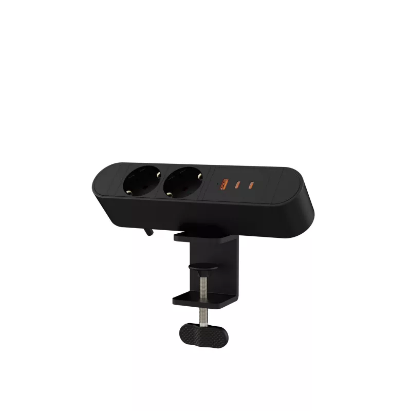 Gniazdo zasilania biurkowe wielokrotne MicroConnect MC-MDPS-EU2-67W — 2 gniazda, łącznie 67W