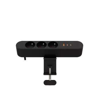 Wielogniazdkowe gniazdo zasilania na biurko MicroConnect MC-MDPS-FR3-67W — 3 gniazda, 67W łącznie