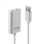 Konwerter audio Lindy USB Type A na Audio, srebrny/biały, 25 g