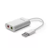 Konwerter audio Lindy USB Type A na Audio, srebrny/biały, 25 g