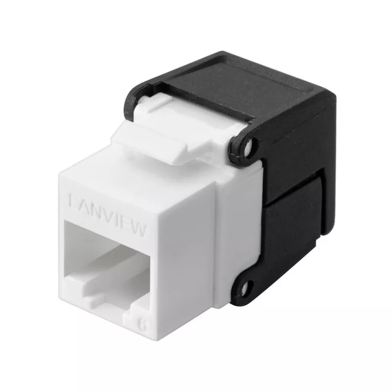 Moduł Keystone Lanview LVN128078 płaski czarny RJ-45