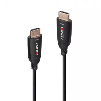Lindy 40m światłowodowy hybrydowy kabel HDMI 8K60 48 Gbit/s Czarny