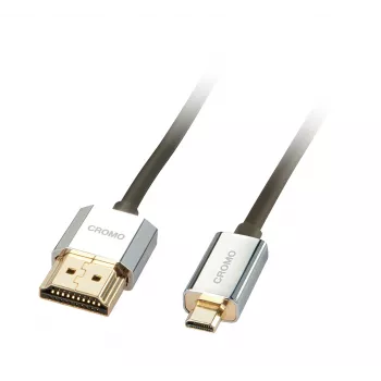 Lindy 0.5m CROMO cienki High Speed HDMI to Micro HDMI kabel with Ethernet