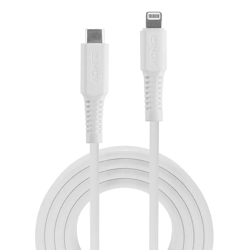 Kabel Lindy 2 m USB Typu C na Lightning, biały