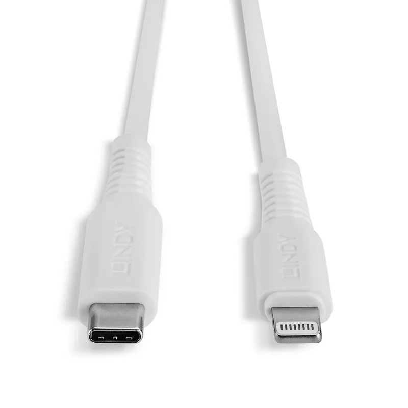Kabel Lindy 1 m USB Typ C na Lightning, biały