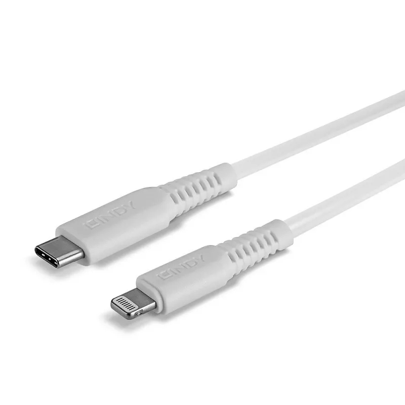 Kabel Lindy 1 m USB Typ C na Lightning, biały