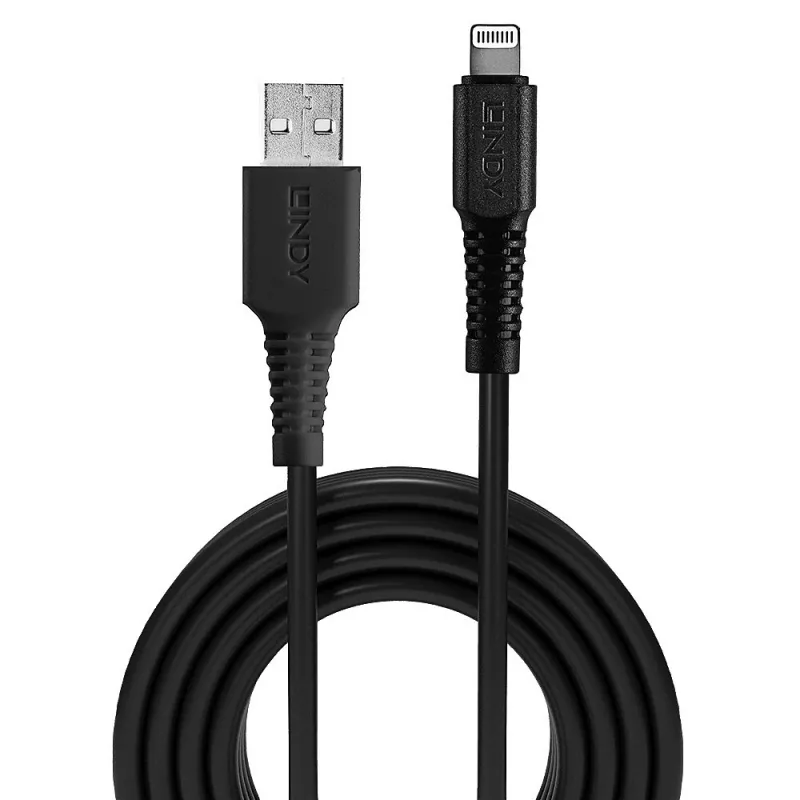 Lindy 0.5m USB to Lightning kabel, czarny
