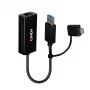 Lindy USB 3.2 Gen 1 Gigabit Ethernet Converter Wired USB Ethernet 5000 Mbit/s Czarny