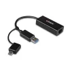 Lindy USB 3.2 Gen 1 Gigabit Ethernet Converter Wired USB Ethernet 5000 Mbit/s Czarny