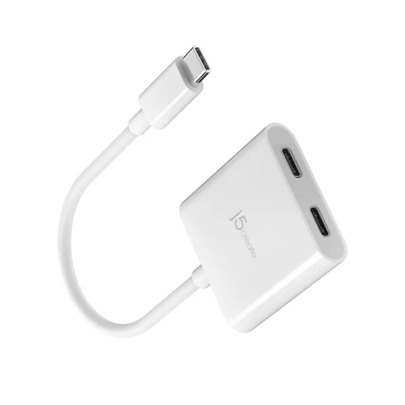Adapter USB-C na podwójny USB-C j5create JCA164-N 3840x2160 240 Hz