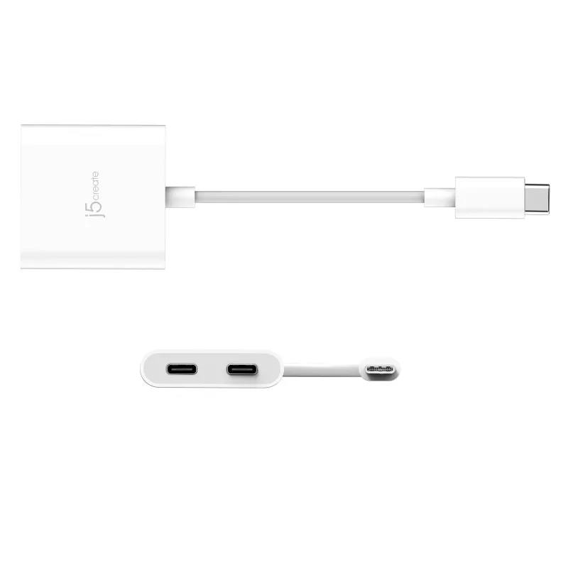 Adapter USB-C na podwójny USB-C j5create JCA164-N 3840x2160 240 Hz
