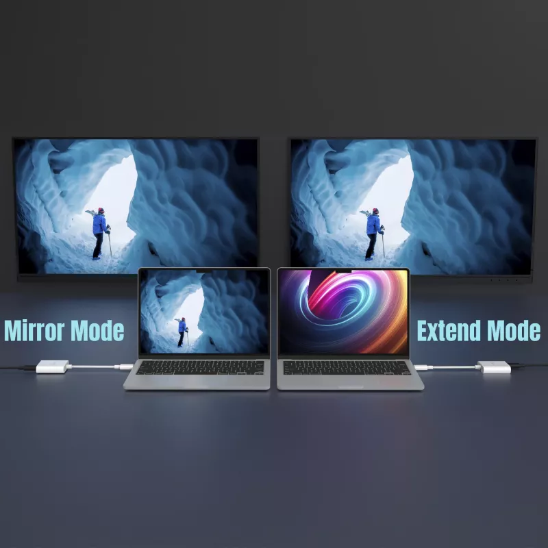 Adapter USB-C na podwójny USB-C j5create JCA164-N 3840x2160 240 Hz