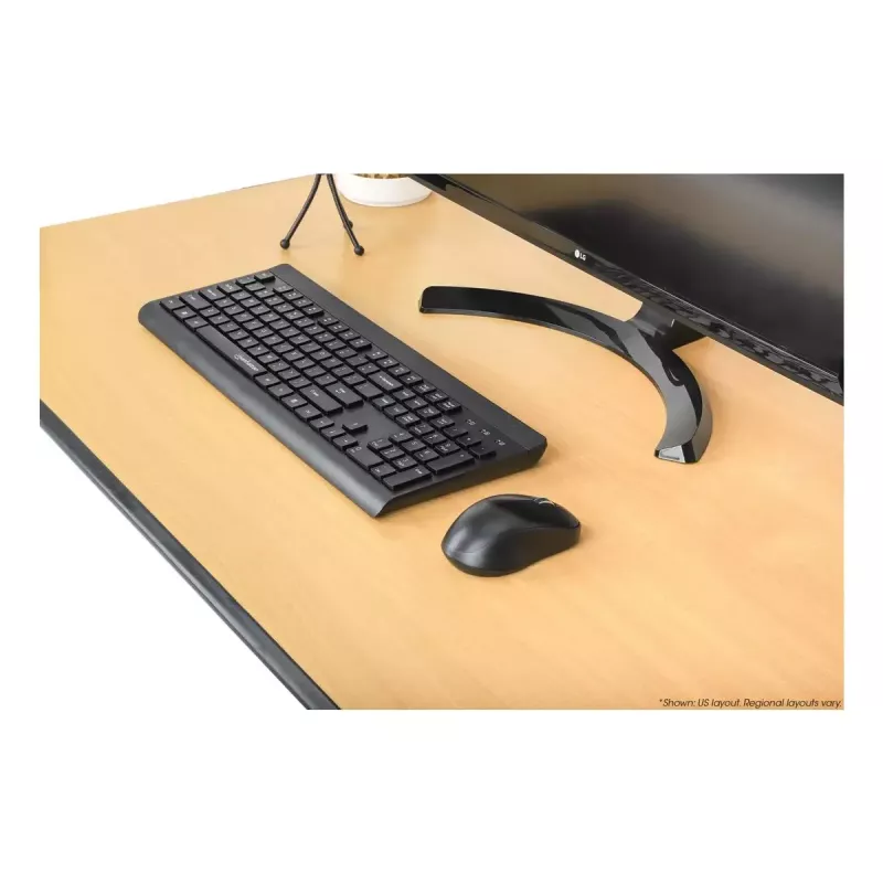 Klawiatura Manhattan 180771 Bezprzewodowa QWERTY Czarna Mysz w zestawie