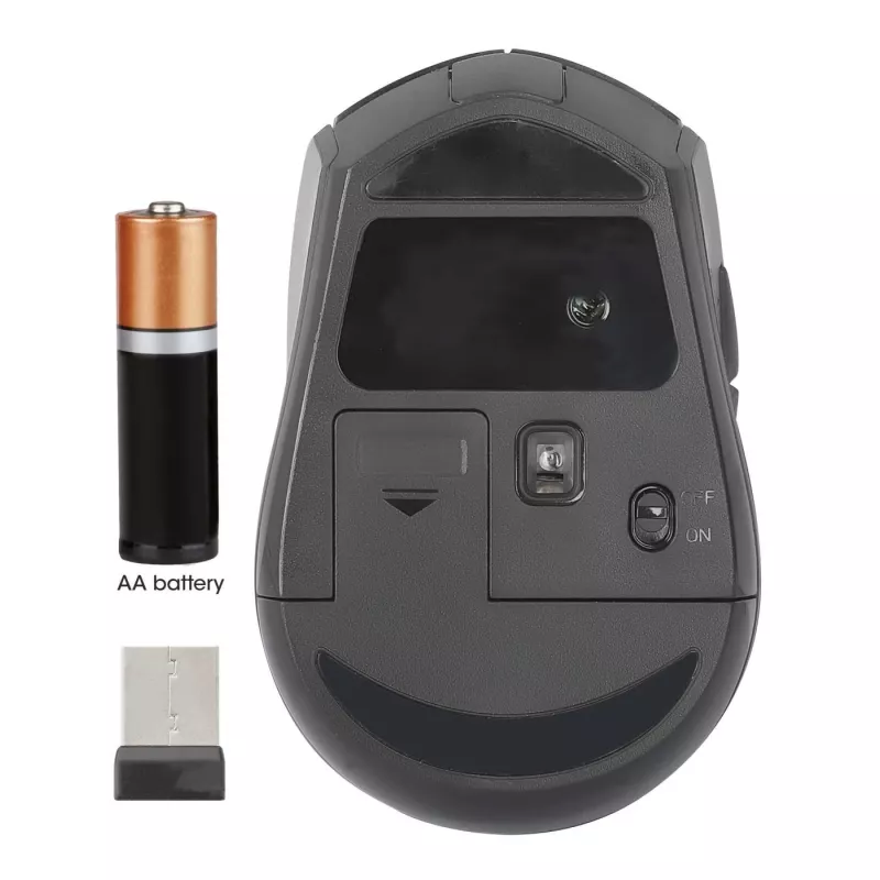 Manhattan MW6200 mysz bezprzewodowa, odbiornik nano USB-A, czarna