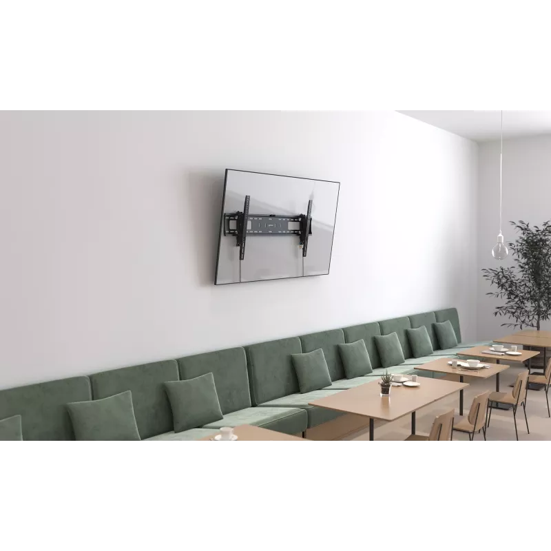 Manhattan TV & Monitor Mount Anti Theft Wall Tilt 43-100 Czarny VESA 200x200 do 800x400mm Max 75kg