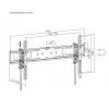 Manhattan TV & Monitor Mount Anti Theft Wall Tilt 43-100 Czarny VESA 200x200 do 800x400mm Max 75kg