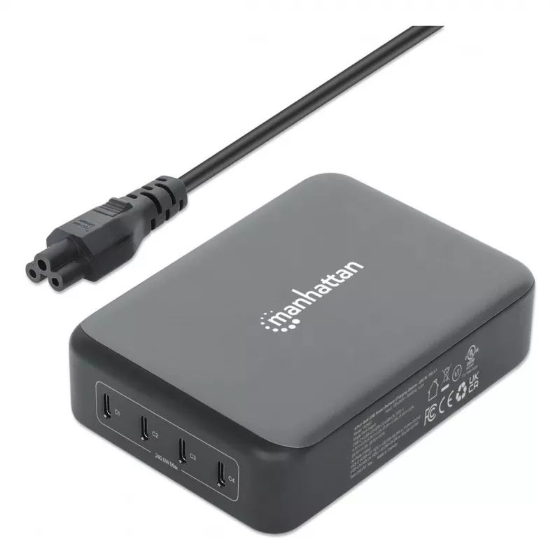 Ładowarka Manhattan Four USB-C PD Ports 140W na port 240W łącznie