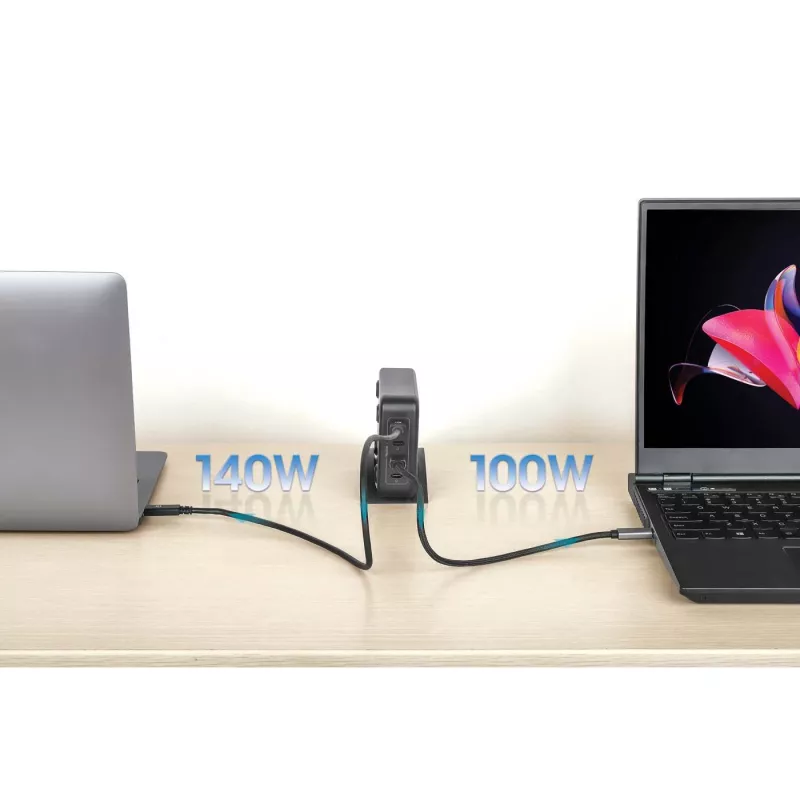 Ładowarka Manhattan Four USB-C PD Ports 140W na port 240W łącznie