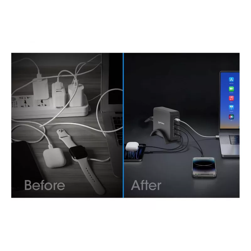 Ładowarka Manhattan Four USB-C PD Ports 140W na port 240W łącznie