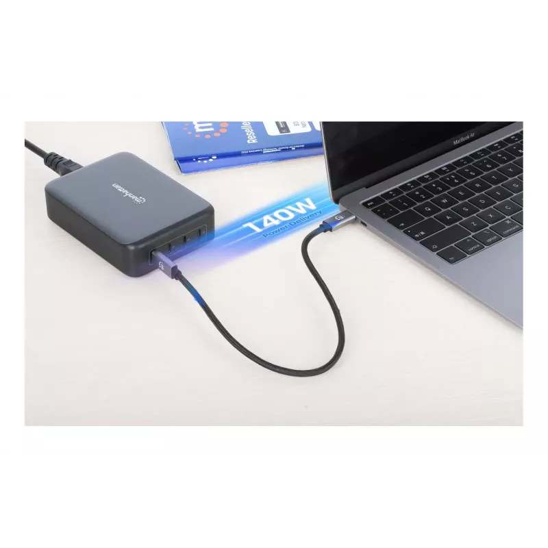 Ładowarka Manhattan Four USB-C PD Ports 140W na port 240W łącznie