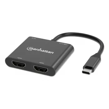 Adapter wieloportowy Manhattan 154321 USB Type-C na 2 HDMI USB-A Power Delivery 100W
