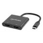 Adapter wieloportowy Manhattan 154321 USB Type-C na 2 HDMI USB-A Power Delivery 100W