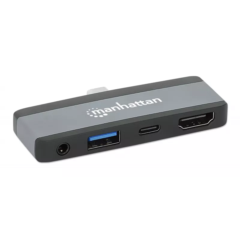 Podróżna stacja dokująca USB-C Manhattan 190404 4 porty HDMI USB-A USB-C 3,5 mm