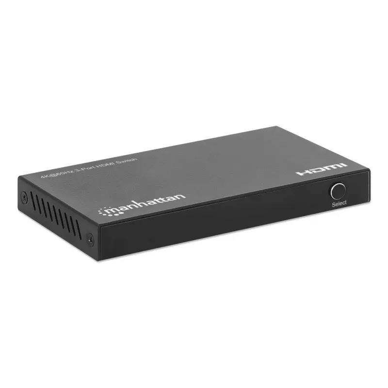 HDMI Switch 3x1 MANHATTAN 18G Automatyczny Ręczny Pilot IR Czarny