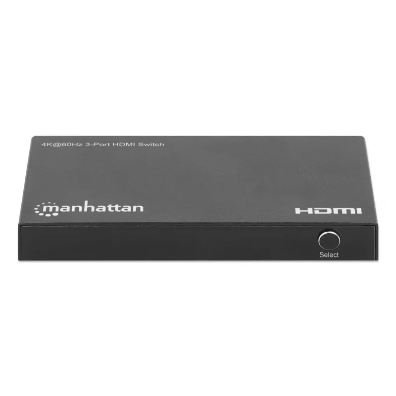 HDMI Switch 3x1 MANHATTAN 18G Automatyczny Ręczny Pilot IR Czarny