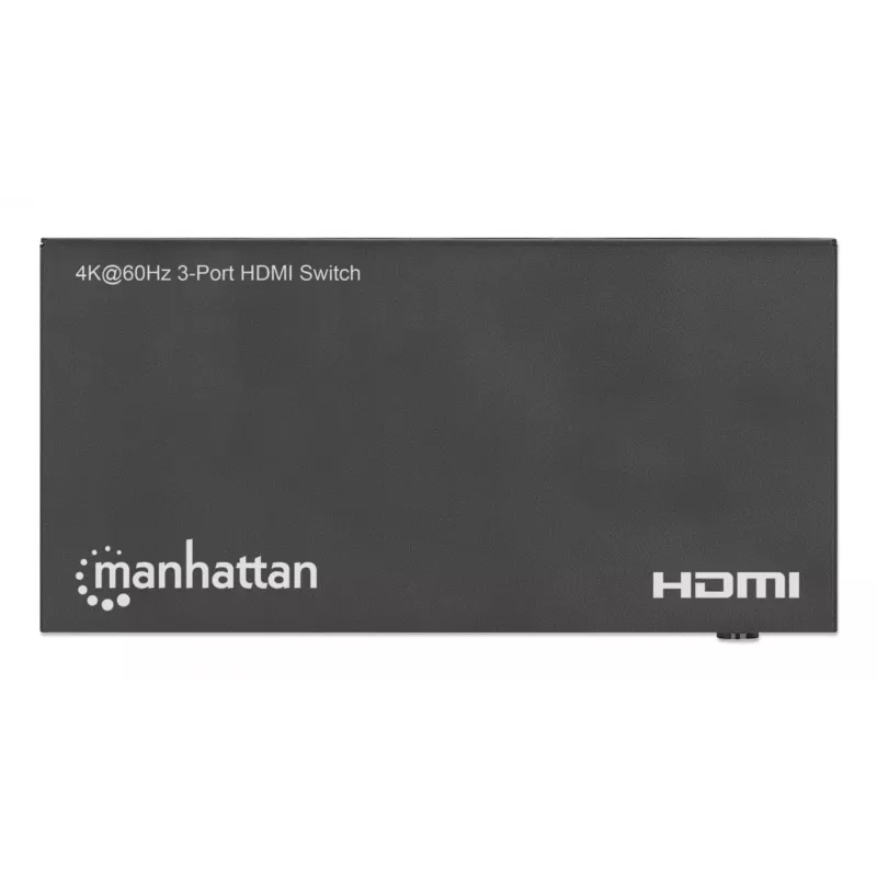 HDMI Switch 3x1 MANHATTAN 18G Automatyczny Ręczny Pilot IR Czarny