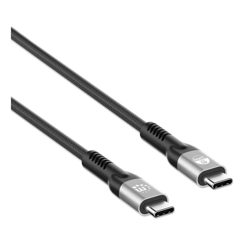 Kabel męski USB-C do męskiego USB-C Manhattan 2m USB4 Gen 3x2 8K 60Hz