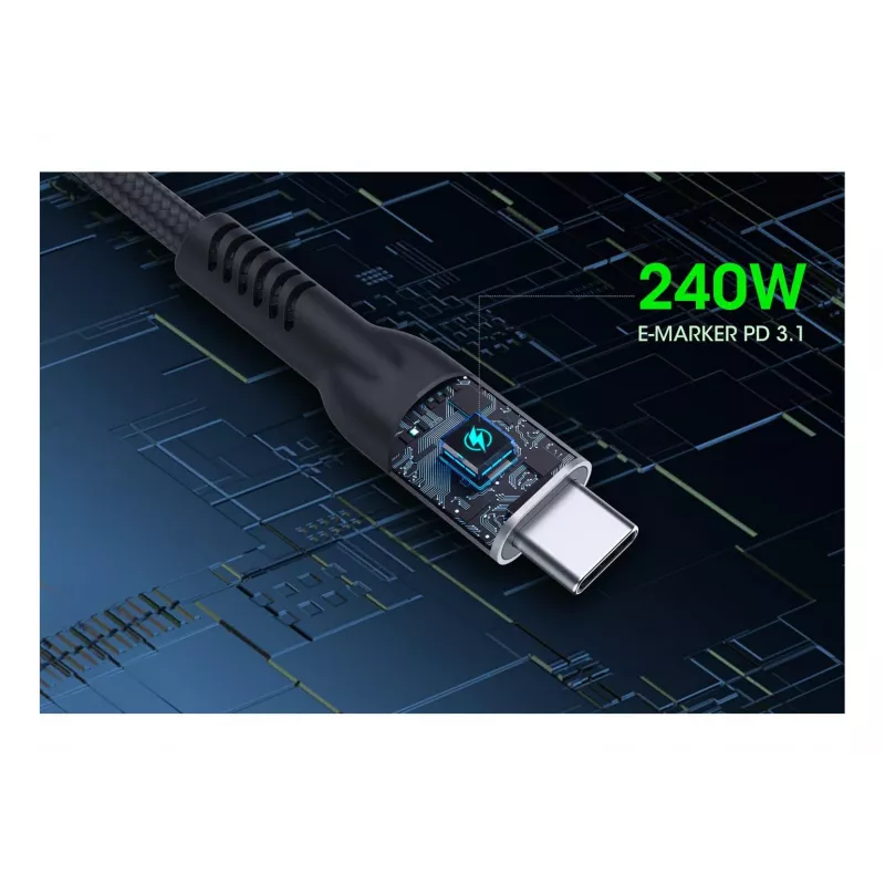 Kabel męski USB-C do męskiego USB-C Manhattan 2m USB4 Gen 3x2 8K 60Hz