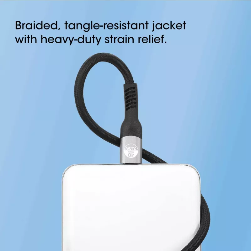 Kabel męski USB-C do męskiego USB-C Manhattan 2m USB4 Gen 3x2 8K 60Hz