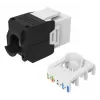 Keystone jack Cat.6A nieekranowany bez narzędziowy, EQUIP 769227, RJ-45, płaska konstrukcja, biały, 8 szt.