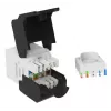 Keystone jack Cat.6A nieekranowany bez narzędziowy, EQUIP 769227, RJ-45, płaska konstrukcja, biały, 8 szt.