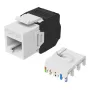 Keystone jack Cat.6A nieekranowany bez narzędziowy, EQUIP 769227, RJ-45, płaska konstrukcja, biały, 8 szt.